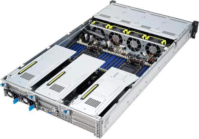 Alt view image 4 of 5 - ASUS RS720-E11-RS12U-16W10G 2U Rackmount Server Barebone LGA 4677 Intel C741 DDR5 4800(1DPC)/4400(2DPC)