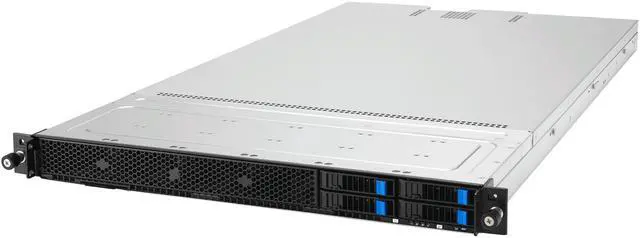 Main image of ASUS RS501A-E12-RS4U AMD EPYC™ 9005 single-processor 1U server that supports up to 24 DIMM, four NVMe, three PCIe® 5.0 slots, two M.2, OCP 3.0, two single-slot GPUs and ASUS ASMB11-iKVM.