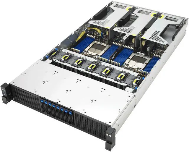 Alt view image 4 of 9 - ASUS RS720A-E13-RS8G-32KW10G-EPYC-9655Server system, AMD EPYC 9655 96 Core 2.60 GHz, 256GB DDR5 Memory, 960GB SSD. - OEM
