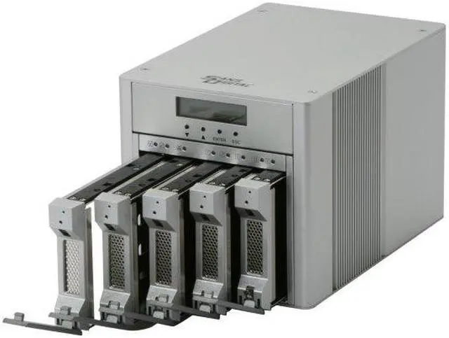 Alt view image 7 of 8 - SANS DIGITAL MR5S1 RAID 0, 1, 1+0, 3, 5, 6, JBOD 5 3.5" Drive Bays SCSI Ultra 320 Mobile RAID Subsystem