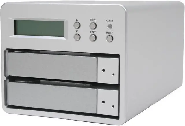 Main image of SANS DIGITAL MS2UT RAID 0, 1 2 3.5" Drive Bays USB 2.0 & eSATA External RAID Subsystem