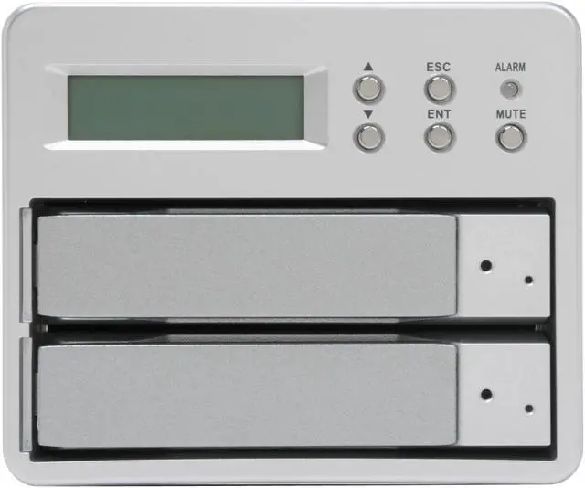 Alt view image 2 of 5 - SANS DIGITAL MS2UT RAID 0, 1 2 3.5" Drive Bays USB 2.0 & eSATA External RAID Subsystem