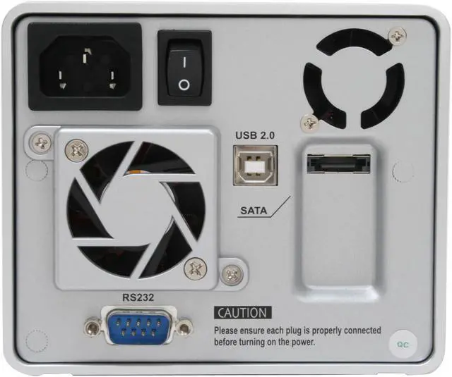 Alt view image 4 of 5 - SANS DIGITAL MS2UT RAID 0, 1 2 3.5" Drive Bays USB 2.0 & eSATA External RAID Subsystem