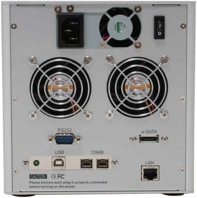 Alt view image 3 of 7 - SANS DIGITAL MR5CT1 0, 1, 0+1, 3, 5, 6, JBOD 5 3.5" Drive Bays USB 2.0 , Firewire 800 and eSATA 5 Bay SATA to USB2.0 / 1394b / eSATA RAID 6 Enclosure