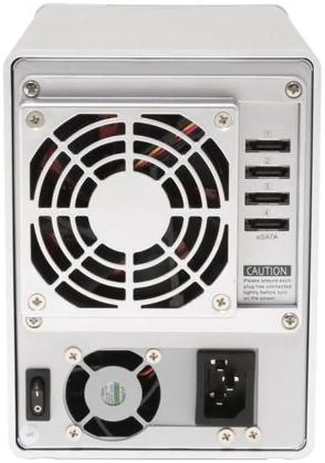 Alt view image 3 of 5 - SANS DIGITAL MS4T JBOD 4 3.5" Drive Bays eSATA 4 Bay SATA to eSATA (x4) JBOD Enclosure