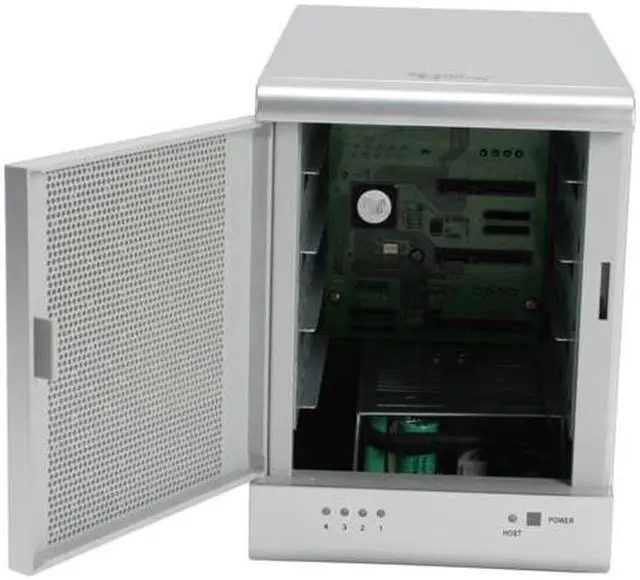 Alt view image 3 of 8 - SANS DIGITAL TR4M RAID 0, 1, 10, 5, 5+spare, spanning and JBOD 4 3.5" Drive Bays eSATA 3Gbps (via Port Multiplier) 4 Bay SATA to eSATA (Port Multiplier) JBOD Enclosure