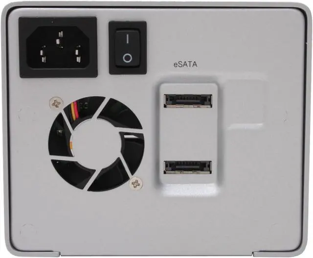Alt view image 4 of 7 - SANS DIGITAL MobileSTOR MS2T+ JBOD (Individual Hard Drive Access) 2 x Hot-Swappable 3.5" Drive Bays 2 x eSATA 2 Bay SATA to eSATA JBOD Hard Drive Storage Enclosure (Silver)