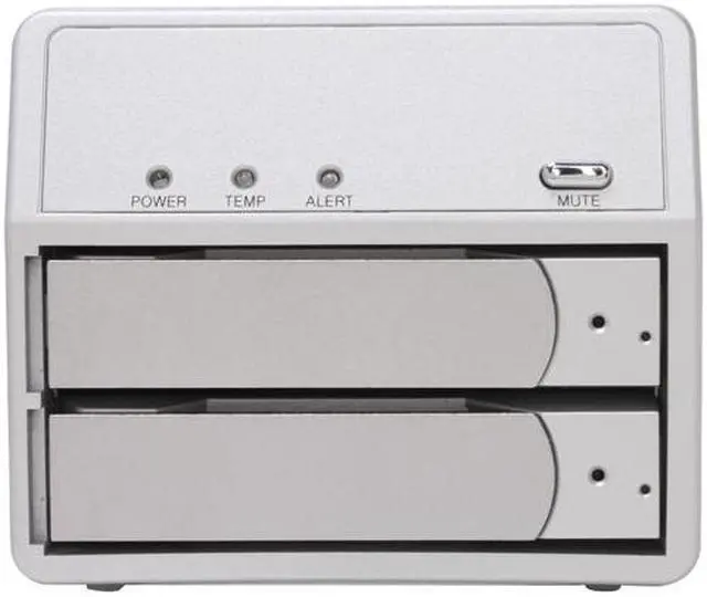 Alt view image 2 of 6 - SANS DIGITAL MobileSTOR MS2UTN+ Big (Spanning), Safe (RAID1), Fast (RAID 0), JBOD, SAFE33, & SAFE50, GUI mode allow customized RAID volume setting. 2 x Hot-Swappable 3.5" Drive Bays USB 2.0 (480Mbps) & eSATA (3.0 Gbps) 2 Bay SATA to eSATA/U