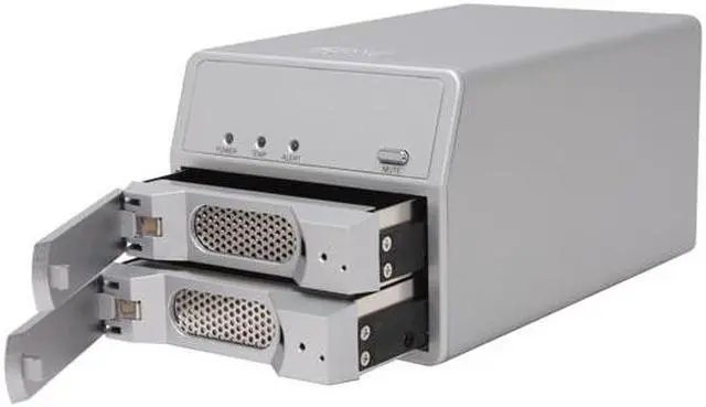 Alt view image 3 of 6 - SANS DIGITAL MobileSTOR MS2UTN+ Big (Spanning), Safe (RAID1), Fast (RAID 0), JBOD, SAFE33, & SAFE50, GUI mode allow customized RAID volume setting. 2 x Hot-Swappable 3.5" Drive Bays USB 2.0 (480Mbps) & eSATA (3.0 Gbps) 2 Bay SATA to eSATA/U