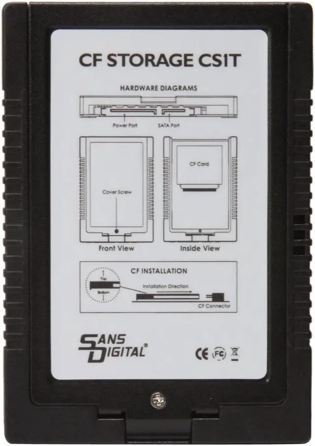 Alt view image 4 of 7 - SANS DIGITAL ST-SAN-CS1T SATA Compact Flash CF to 2.5” SATA Enclosure