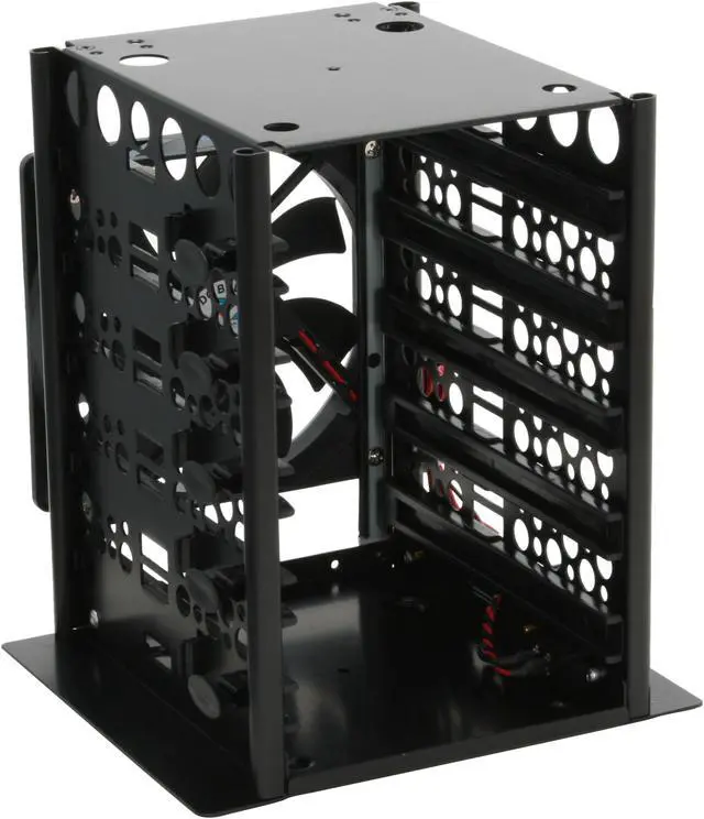 Alt view image 3 of 10 - SANS DIGITAL HDDRACK5 5-Bay IDE / SATA Hard Drive Organizing Rack