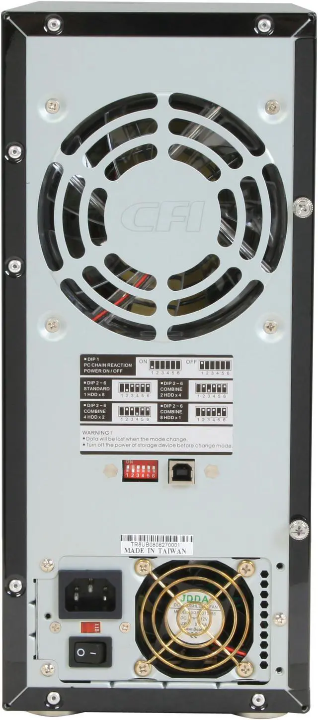 Alt view image 11 of 14 - SANS DIGITAL TR8U-B JBOD or 3 different spanning modes: 1 spanning set = 8 hard drives per set 2 spanning sets = 4 hard drives per set 4 spanning sets = 2 hard drives per set 8 3.5" Drive Bays USB 2.0 8 Bay SATA to USB 2.0 JBOD / Spannin