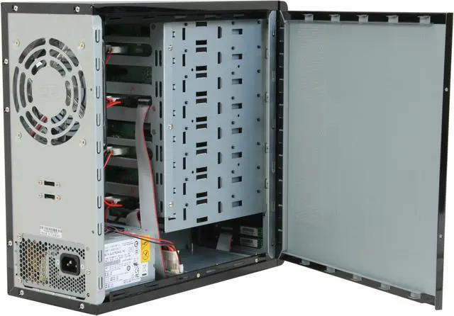 Alt view image 6 of 14 - SANS DIGITAL TR8M-B RAID 0, 1, 10, 5, 5+spare, spanning and JBOD (RAID volume limited to 5 hard drive per set, setup using bundled utilities) 8 3.5" Drive Bays eSATA 3Gbps (via Port Multiplier) 8 Bay SATA to eSATA (Port Multiplier) JBOD Enc