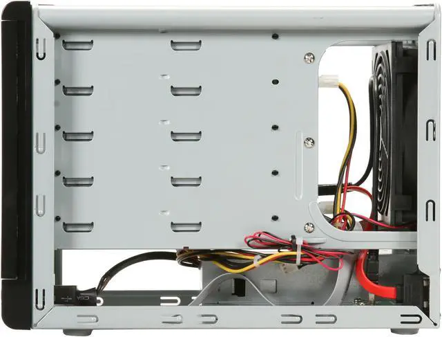 Alt view image 6 of 8 - SANS DIGITAL TowerRAID TR5UT-B 0, 1, 10, 3, 5, Clone (N-way Mirror) with Hot Spare, and JBOD 5 3.5" Drive Bays USB 2.0  and eSATA 5 Bay SATA to USB2.0 / eSATA Hardware RAID 5 Enclosure (Black)