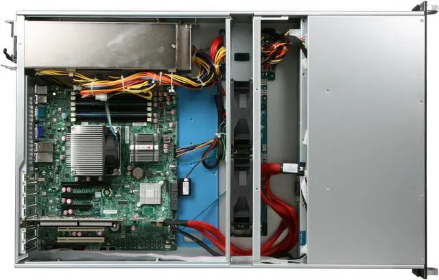 Alt view image 6 of 7 - SANS DIGITAL EliteNAS EN316L+BXE Hardware RAID 0, 1, 1+0, 5 and 6 RAID with Hot Spare 16 3.5" Drive Bays USB x 2 3U 16 Bay Intel Xeon Nehalem Hardware RAID 6 NAS + iSCSI Rackmount Server