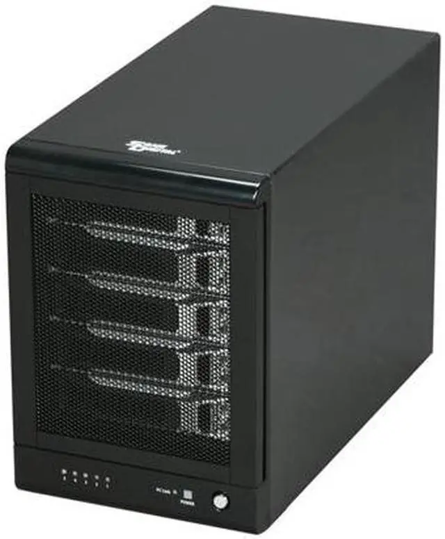 Main image of SANS DIGITAL TowerRAID TR5M-BP RAID 0, 1, 10, 5, 5+spare, Spanning and JBOD (via Bundled RR622 RAID Controller Card) 5 3.5" Drive Bays eSATA (via Port Multiplier) PCIe2.0 x1 for RR622 RAID Controller 5 Bay eSATA RAID 0/1/10/5/JBOD Performan