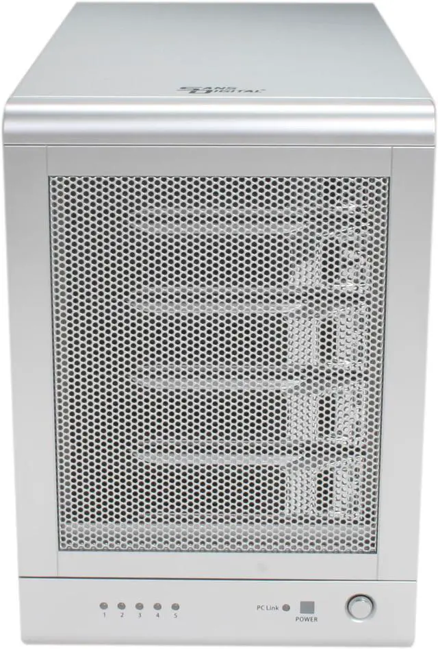 Alt view image 2 of 5 - SANS DIGITAL TowerRAID TR5UTP 0, 1, 10, 3, 5, Clone (N-way Mirror) with Hot Spare, and JBOD 5 x Hot-Swappable 3.5" Drive Bays USB 3.0 (backward compatible with USB 2.0) and eSATA 5 Bay USB 3.0 / eSATA Hardware RAID 5 Tower w/ 6G PCIe 2.0 HB
