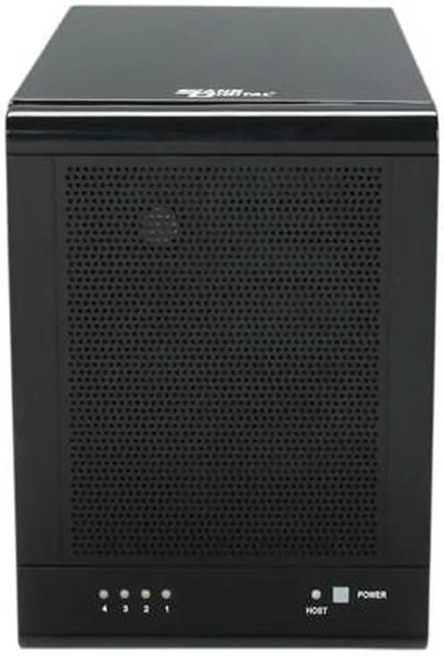 Alt view image 2 of 7 - SANS DIGITAL TowerRAID TR4M-BNC JBOD (Hard drives are accessed individually) 4 3.5" Drive Bays eSATA (via Port Multiplier) Port Multiplier supported eSATA port required 4 Bay eSATA Port Multiplier JBOD Tower (no eSATA Card Bundle) (Black)