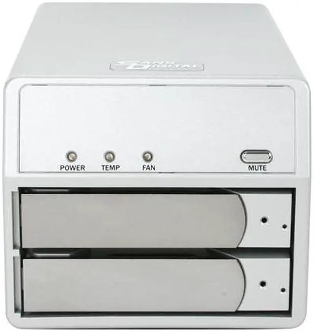 Alt view image 2 of 5 - SANS DIGITAL MobileSTOR MS2T+P RAID 0, 1, JBOD (Individual Hard Drive Access) Via bundled RR622 PCIe 2.0 x1 controller card 2 x Hot-Swappable 3.5" Drive Bays eSATA x 2 PCIe 2.0 x1 (backward compatible with PCIe 1.0, x4, x8 and x16 slots) 2