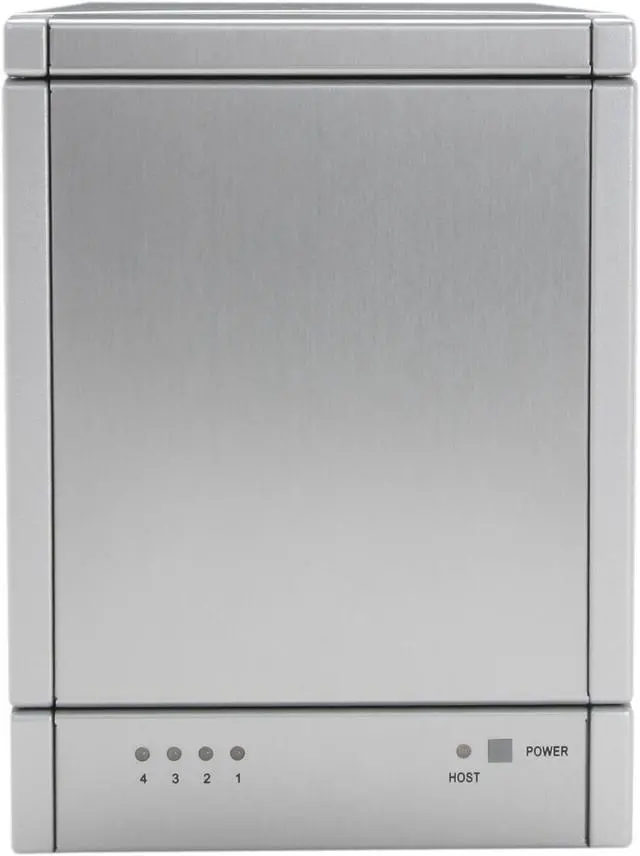 Alt view image 2 of 7 - Sans Digital 4-Bay eSATA RAID 0/1/10/5/JBOD Tower Storage Enclosure w/ 6G PCIe Card TR4M+ (Silver)