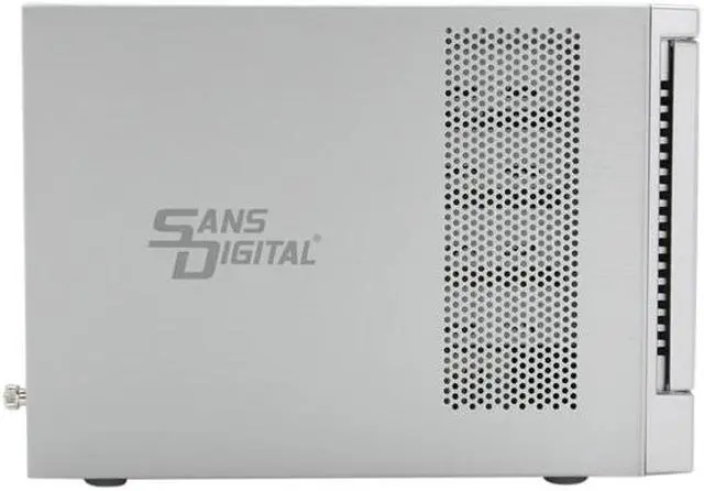 Alt view image 4 of 7 - Sans Digital 4-Bay eSATA RAID 0/1/10/5/JBOD Tower Storage Enclosure w/ 6G PCIe Card TR4M+ (Silver)
