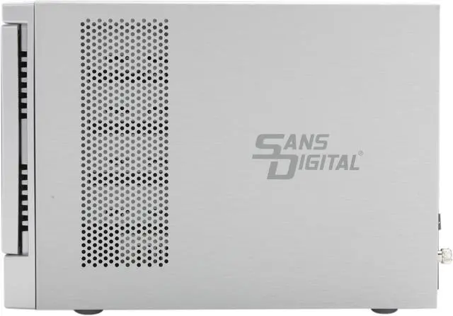 Alt view image 6 of 7 - Sans Digital 4-Bay eSATA RAID 0/1/10/5/JBOD Tower Storage Enclosure w/ 6G PCIe Card TR4M+ (Silver)