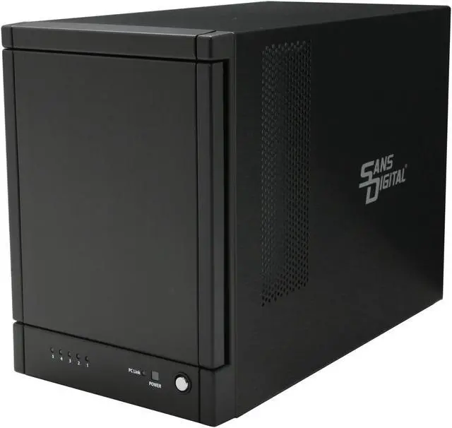 Main image of Sans Digital 5-Bay eSATA RAID 0/1/10/5/JBOD Tower Storage Enclosure w/ 6G PCIe Card TR5M+B (Black)