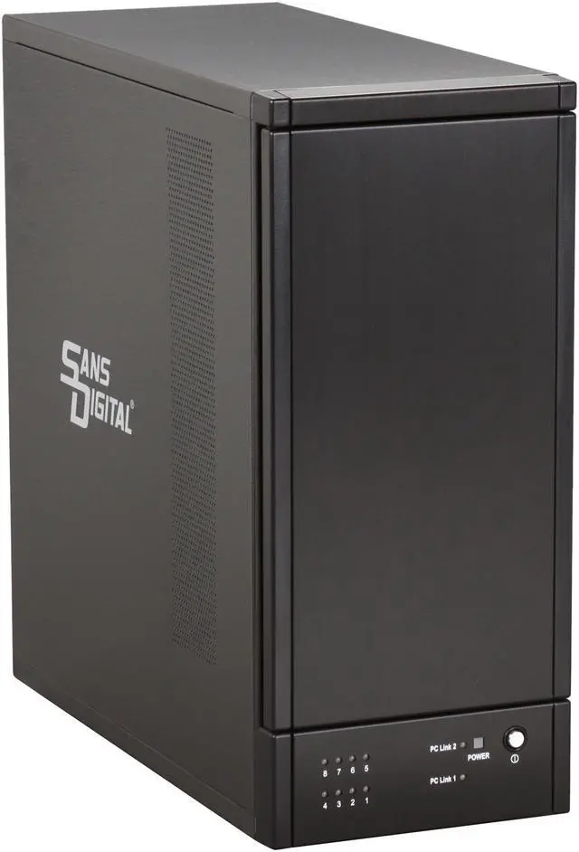 Main image of Sans Digital 8-Bay eSATA RAID 0/1/10/5/JBOD Tower Storage Enclosure w/ 6G PCIe Card TR8M+B (Black)