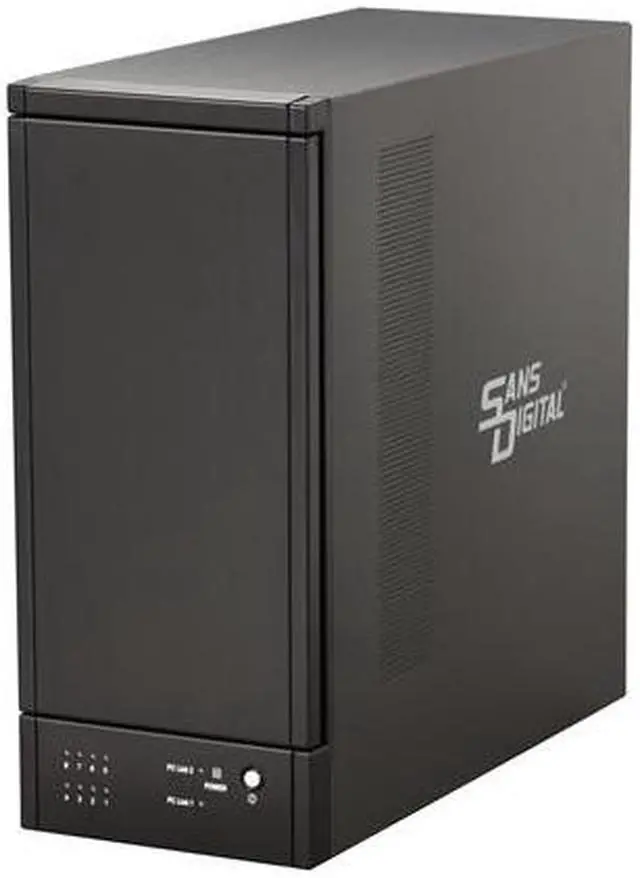 Alt view image 3 of 9 - Sans Digital 8-Bay eSATA RAID 0/1/10/5/JBOD Tower Storage Enclosure w/ 6G PCIe Card TR8M+B (Black)