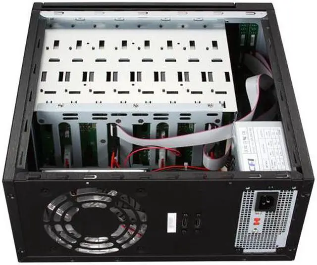 Alt view image 5 of 9 - Sans Digital 8-Bay eSATA RAID 0/1/10/5/JBOD Tower Storage Enclosure w/ 6G PCIe Card TR8M+B (Black)