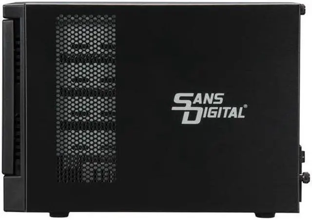 Alt view image 3 of 5 - Sans Digital 4-Bay USB 3.0 / eSATA Hardware RAID5 Tower Storage Enclosure w/ 6G PCIe 2.0 HBA Card TR4UT+B (Black)