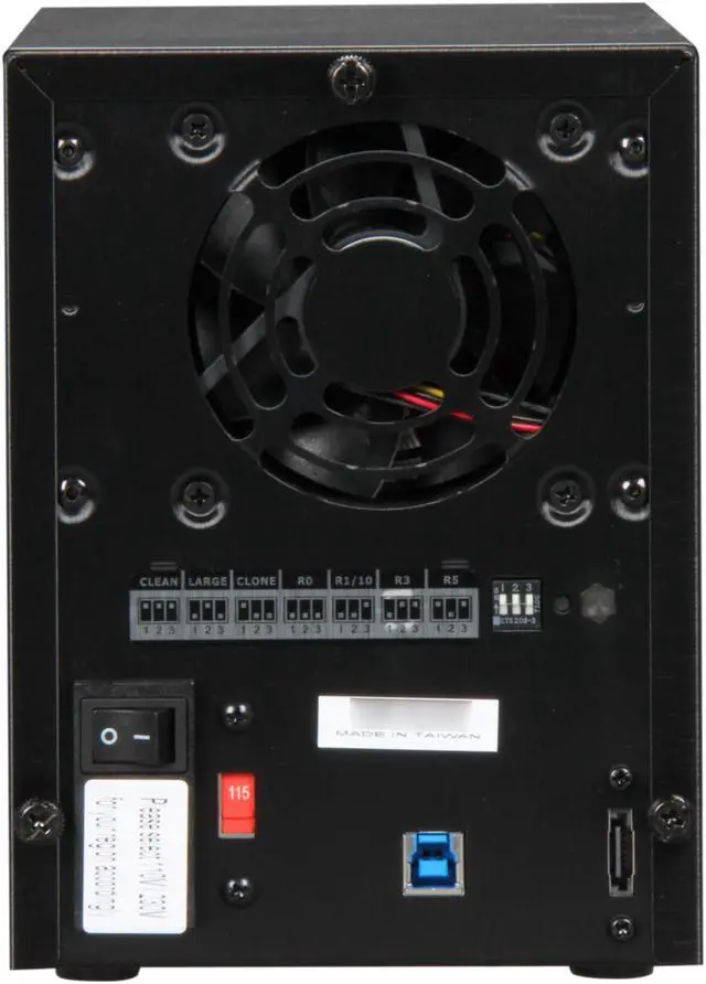 Alt view image 4 of 5 - Sans Digital 4-Bay USB 3.0 / eSATA Hardware RAID5 Tower Storage Enclosure w/ 6G PCIe 2.0 HBA Card TR4UT+B (Black)