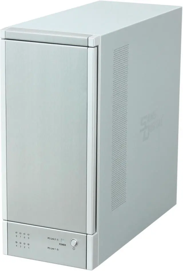 Main image of Sans Digital 8-Bay SAS/SATA JBOD Compact Tower Enclosure w/ Mini-SAS (SFF-8088) x 2 TR8X+ (Silver)