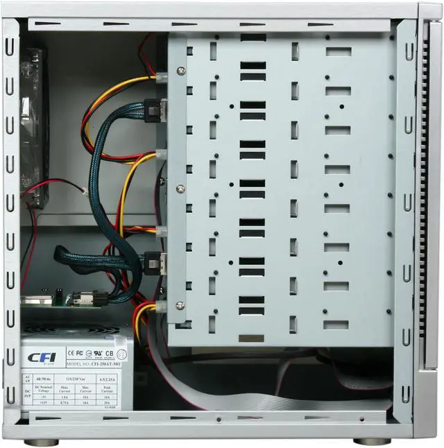 Alt view image 5 of 8 - Sans Digital 8-Bay SAS/SATA JBOD Compact Tower Enclosure w/ Mini-SAS (SFF-8088) x 2 TR8X+ (Silver)