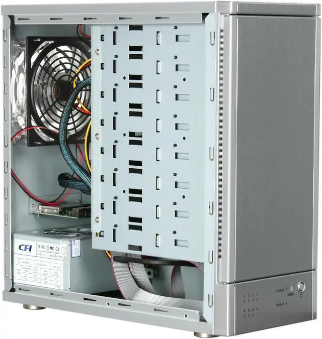 Alt view image 6 of 8 - Sans Digital 8-Bay SAS/SATA JBOD Compact Tower Enclosure w/ Mini-SAS (SFF-8088) x 2 TR8X+ (Silver)