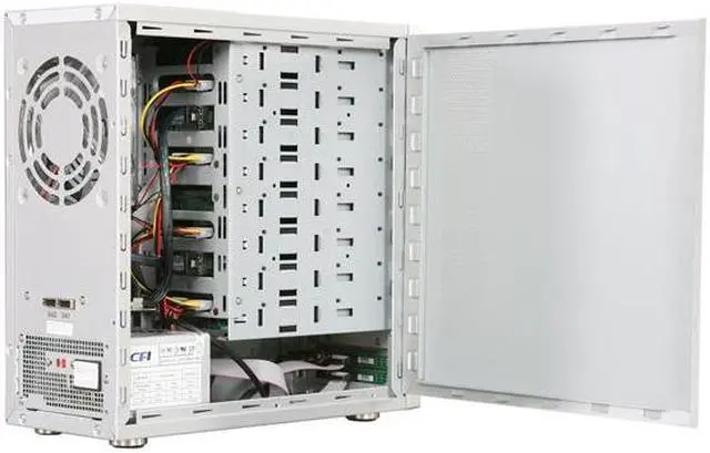 Alt view image 4 of 8 - Sans Digital 8-Bay SAS/SATA RAID 5 Tower Storage Enclosure w/ 6G PCIe 2.0 x8 TTR8X+P (Silver)