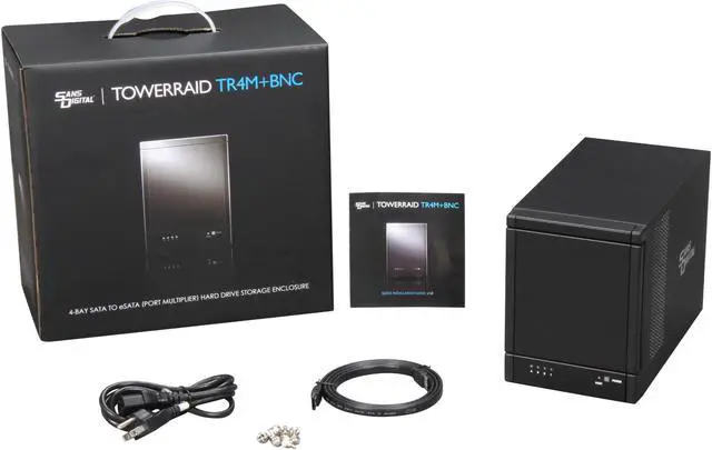 Alt view image 5 of 5 - Sans Digital 4 Bay eSATA Port Multiplier JBOD Tower Storage Enclosure (no eSATA Card bundle) TR4M+BNC