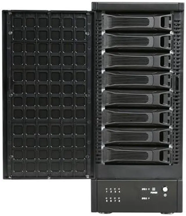 Alt view image 2 of 9 - Sans Digital 8-Bay SATA to USB 3.0 JBOD Tower Storage Enclosure TR8U+B (Black)