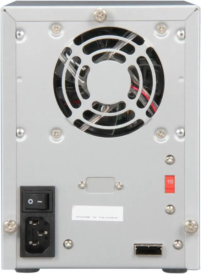 Alt view image 4 of 5 - Sans Digital 4-Bay SAS/SATA JBOD Compact Tower Enclosure w/ Mini-SAS (SFF-8088) x 1 TR4X+ (Silver)