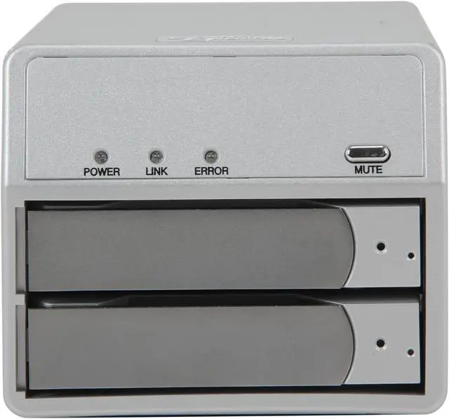 Alt view image 2 of 5 - SANS DIGITAL MobileRAID MR2UT+ 0/1/JBOD* and Spanning 2 x Hot-swappable 3.5" Drive Bays USB 3.0, eSATA 2-Bay SATA Compact Tower Enclosure (Silver)