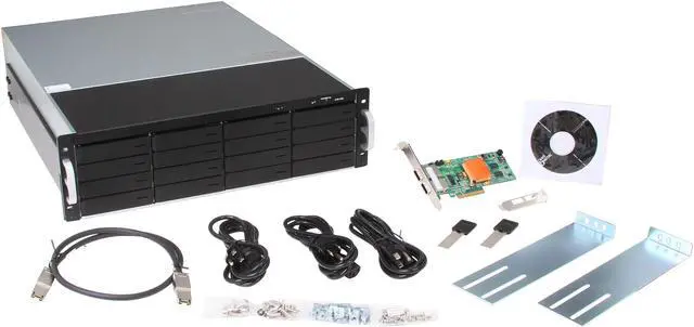 Alt view image 9 of 10 - SANS DIGITAL EliteSTOR ES316X6+BHG 3U 16-Bay 6G SAS/SATA PCIe 2.0 x8 RAID Rackmount Solution