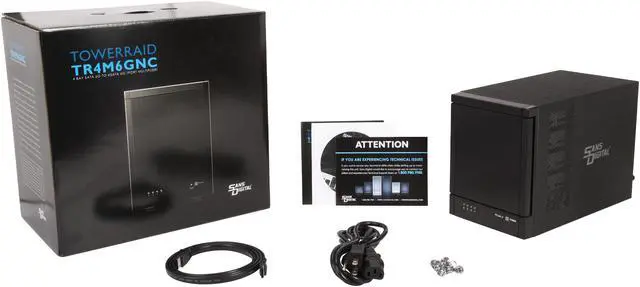 Alt view image 9 of 9 - SANS DIGITAL TowerRAID TR4M6GNC 4-Bay eSATA 6G Port Multiplier JBOD Tower (No eSATA Card Bundled)