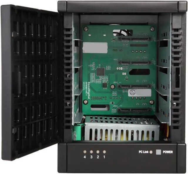 Alt view image 2 of 9 - SANS DIGITAL TowerRAID TR4M6GNC 4-Bay eSATA 6G Port Multiplier JBOD Tower (No eSATA Card Bundled)