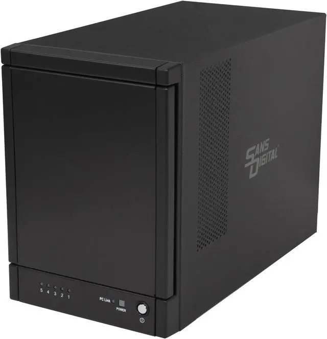 Main image of SANS DIGITAL TowerRAID TR5M6G 5-Bay eSATA 6G Port Multiplier RAID Tower w/ 6G PCIe x4 Card
