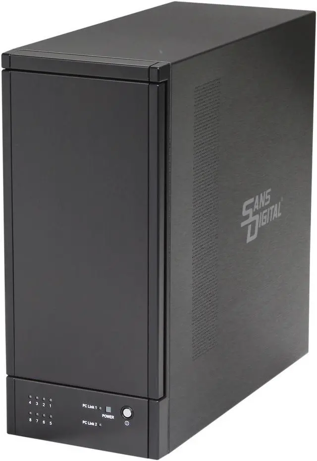 Alt view image 4 of 9 - SANS DIGITAL TowerRAID TR8M6G 8-Bay eSATA 6G Port Multiplier RAID Tower w/ 6G PCIe x4 Card