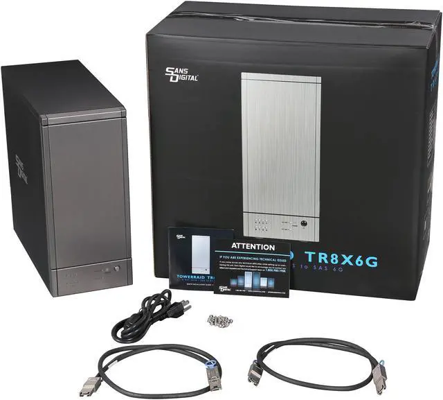 Alt view image 6 of 5 - SANS DIGITAL TR8X6G JBOD (RAID Supported via Controller Card) 8 x Hot-Swappable 3.5" 3.5" Drive Bays 2 x Mini-SAS (SFF-8088) 8 Bay 6G SAS / SATA Modularize JBOD Storage Enclosure
