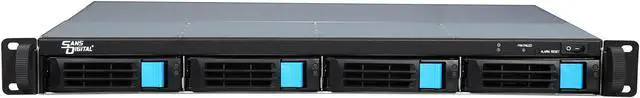 Alt view image 2 of 6 - SANS DIGITAL ST-ES104X12G 4 Hot-Swappable 3.5" Drive Bay 3.5" Drive Bays 1U 4 Bay 12G mini-SAS HD / SFF-8644 SAS / SATA to SAS JBOD Rackmount