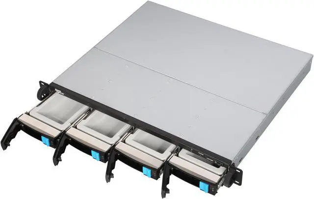 Alt view image 5 of 6 - SANS DIGITAL ST-ES104X12G 4 Hot-Swappable 3.5" Drive Bay 3.5" Drive Bays 1U 4 Bay 12G mini-SAS HD / SFF-8644 SAS / SATA to SAS JBOD Rackmount