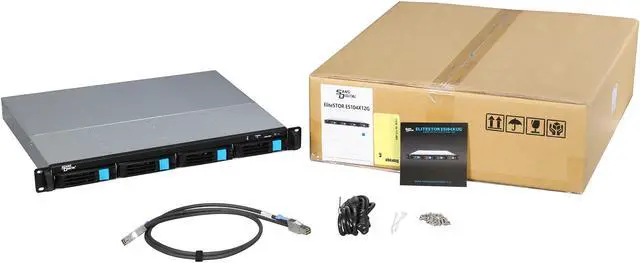 Alt view image 6 of 6 - SANS DIGITAL ST-ES104X12G 4 Hot-Swappable 3.5" Drive Bay 3.5" Drive Bays 1U 4 Bay 12G mini-SAS HD / SFF-8644 SAS / SATA to SAS JBOD Rackmount