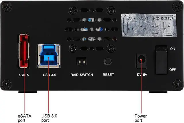 Alt view image 6 of 9 - SANS DIGITAL TowerSTOR ST-SAN-TS22UT6G 2 Bay 2.5" SATA to USB 3.0 / eSATA RAID 0/1 Storage